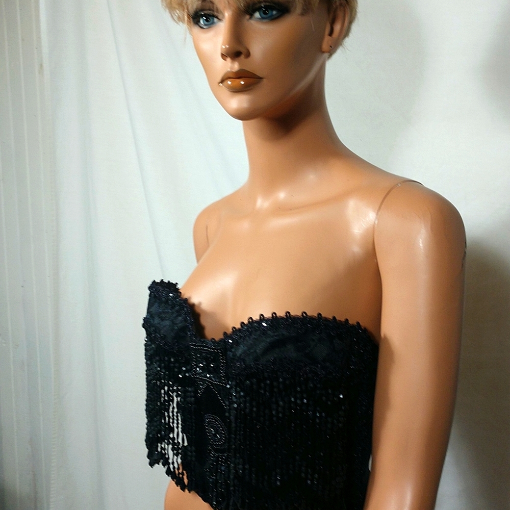 Beaded fringe bra 🖤